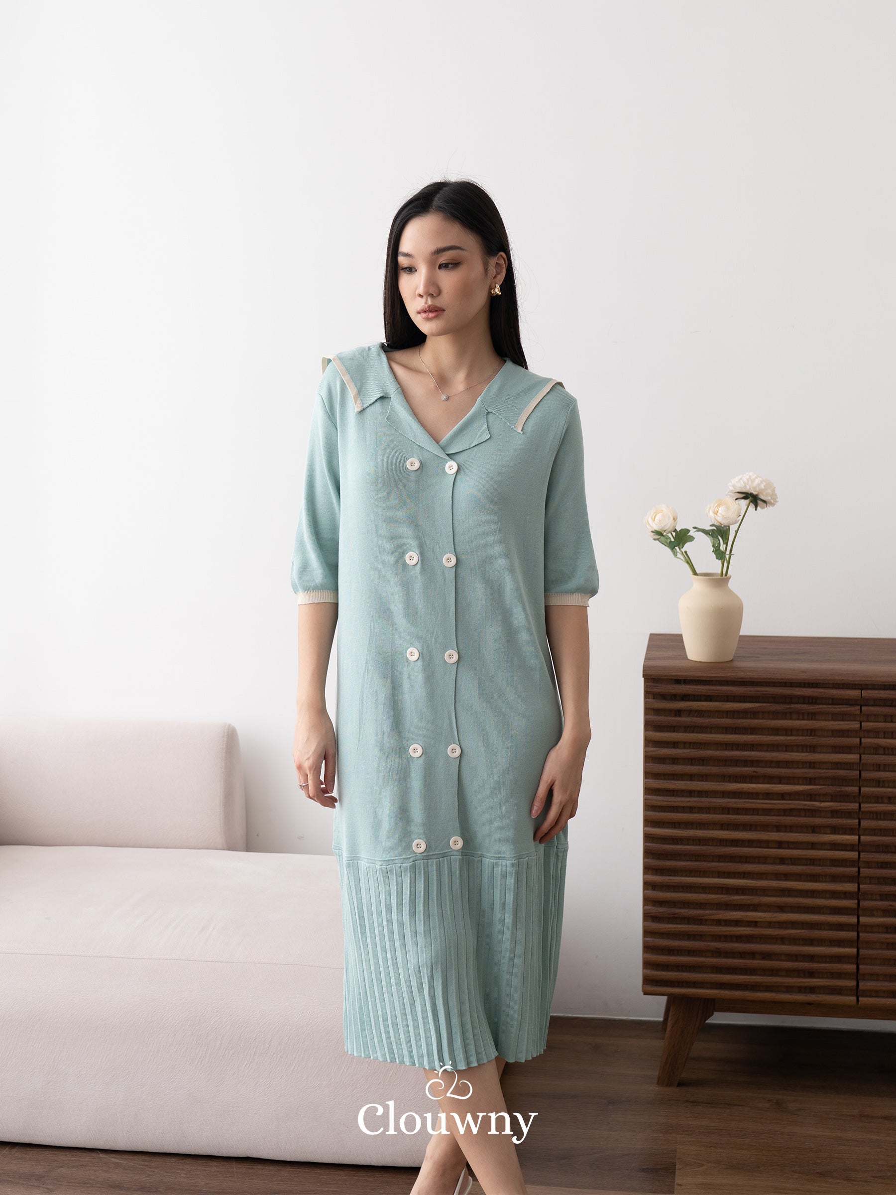 Bellen Knit Dress - Light Blue